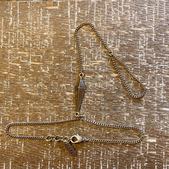 Luv AJ Thin Spike Handpiece Bracelet in Gold - Picture 3 of 6